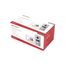 Hikvision Kit de Videoportero DS-KIS801 con Monitor Touch 7", Altavoz, Alámbrico, Plata/Blanco