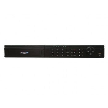 Meriva Security NVR de 16 Canales MNVR-3816 para 2 Discos Duros, max. 4TB, 8x PoE, 2x USB 2.0, 1x RS-485