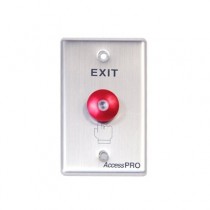 AccessPRO Botón de Salida APBRRL, Alámbrico, Aluminio/Rojo