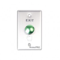 AccessPRO Botón de Salida APBRV, Alámbrico, Aluminio/Verde
