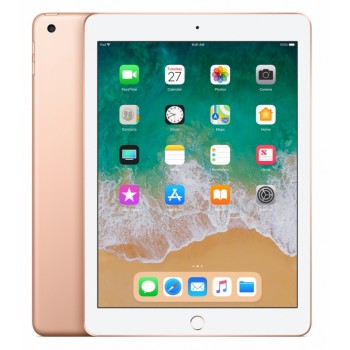 Apple iPad Retina 9.7", 32GB, 2048 x 1536 Pixeles, iOS 11, WiFi + Cellular, Bluetooth 4.2, Oro (Marzo 2019)
