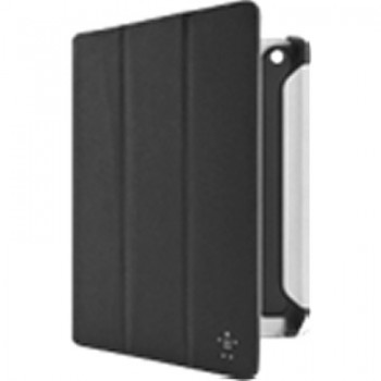 Belkin Funda con Soporte B2A004, para iPad 2/nuevo iPad, Negro