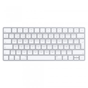 Apple Magic Keyboard, Bluetooth, Inalámbrico, Plata/Blanco (Inglés)