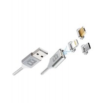 Blackpcs Cable CASMUTM-2 USB-A Macho - Lightning/Micro USB/USB-C Macho, 1 Metro, Plata