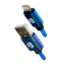 Blackpcs Cable Tejido CABLT-1 Lightning Macho - USB Macho, 1 Metro, Azul