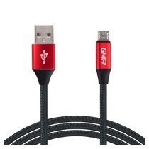 Ghia Cable USB A Macho - Lightning Macho, 1 Metro, Negro/Rojo