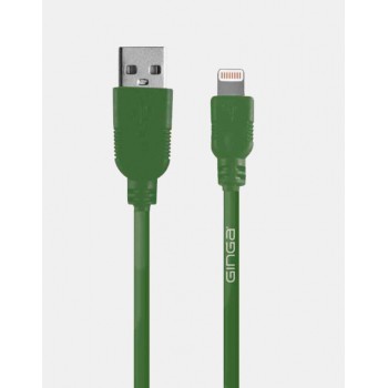 Ginga Cable USB A Macho - Ligthning Macho, 1 Metro, Verde