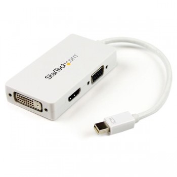 Startech.com Adaptador Mini DisplayPort - VGA/DVI/HDMI para MacBook, Blanco