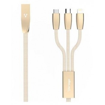 Vorago Cable USB A Macho - Lightning Macho, 1.3 Metros, Oro