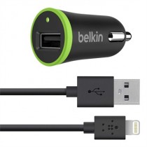 Belkin Cargador para Auto Lightning - USB 2.0, Negro/Verde