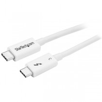 StarTech.com Cable Thunderbolt Macho - Thunderbolt Macho, 50cm, Blanco