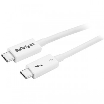StarTech.com Cable Thunderbolt Macho - Thunderbolt Macho, 50cm, Blanco