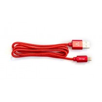 Vorago Cable USB A Macho - Micro USB B/Lightning Macho, 1 Metro, Rojo