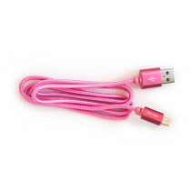 Vorago Cable USB A Macho - Micro USB B/Lightning Macho, 1 Metro, Rosa