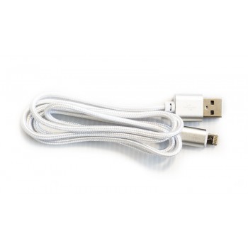 Vorago Cable USB A Macho - Micro USB B/Lightning Macho, 1 Metro, Blanco