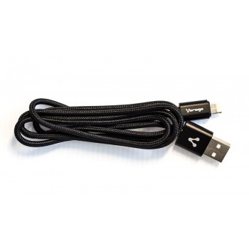 Vorago Cable USB A Macho - Micro USB B/Lightning Macho, 1 Metro, Negro