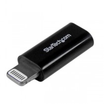 StarTech.com Adaptador Lightning Macho - Micro USB Hembra, para iPhone/iPod/iPad, Negro