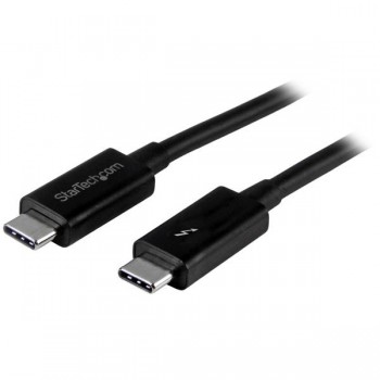 StarTech.com Cable Thunderbolt 3 USB C Macho, 1 Metro, Negro - Compatible con Thunderbolt, DisplayPort y USB