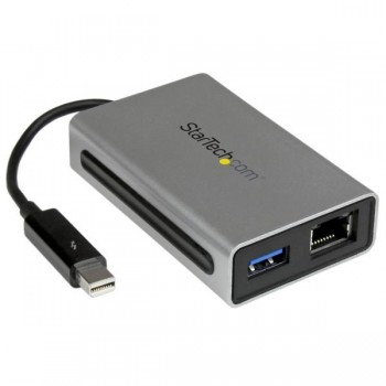 StarTech.com Adaptador Thunderbolt de Red Ethernet Gigabit Externo con Puerto USB 3.0