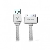 Vorago Cable USB A Macho - Apple 30-pin Macho, 1 Metro, Blanco