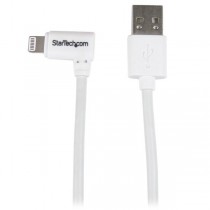 StarTech.com Cable Lightning en Ángulo Macho - USB Macho, 1 Metro, Blanco