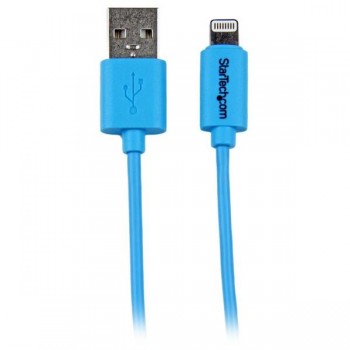 StarTech.com Cable Lightning - USB para iPhone/iPod/iPad, 1 Metro, Azul