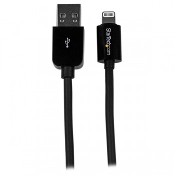 StarTech.com Cable Lightning 8-pin Macho - USB 2.0 Macho, 15cm, Negro, para iPod/iPad/iPhone