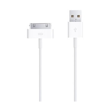 Apple Cable USB A Macho - 30-pin Macho, Blanco, para iPod/iPhone/iPad