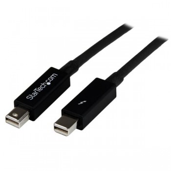 StarTech.com Cable Thunderbolt Macho - Macho, 2 Metros, Negro