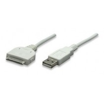 Manhattan Cable iLynk USB 2.0 para iPod/iPhone, 1.2 Metros, Blanco