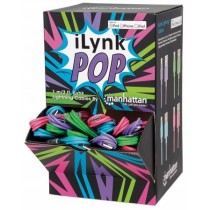 Manhattan Display de Cables iLynk POP USB A Macho - Lightning Macho, 1 Metro, Azul/Verde/Rosa/Púrpura, 40 Piezas