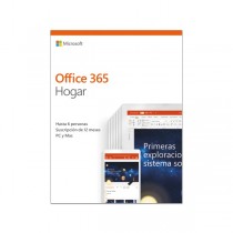 Microsof Office 365 Hogar, 64-bit, 6 PC, Español, Windows/Mac