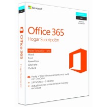 Microsoft Office 365 Hogar Premium Español, 32/64-bit, 5 Usuarios, 1 Año, para Windows/Mac
