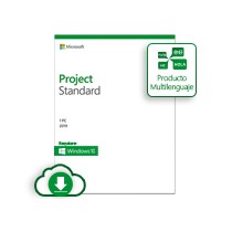 Microsoft Project Standard 2019, 1 PC, Plurilingüe, Windows