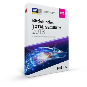 Bitdefender Total Security 2018, 3 Usuarios, 1 Año, Windows/Mac/Android/iOS