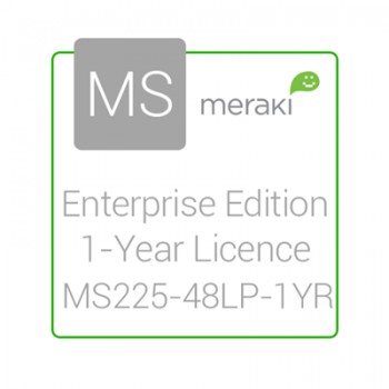 Cisco Meraki Licencia y Soporte Empresarial, 1 Licencia, 1 Año, para MS225-48LP