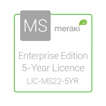 Cisco Meraki Licencia y Soporte Empresarial, 1 Licencia, 5 Años, para MS22