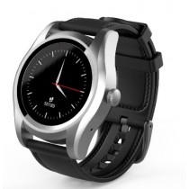 Ghia Smartwatch GAC-145, Touch, Bluetooth 4.0, Android 7.1/iOS 9.3, Negro/Plata - Resistente al Agua