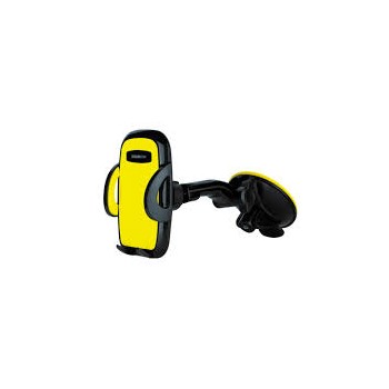 Mobifree Soporte con Ventosa MB-923255 para Smartphone 6", Negro/Amarillo