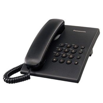 Panasonic Teléfono Unilínea KX-TS500EX, Alámbrico, Negro