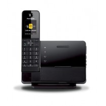 Panasonic Teléfono con Soporte en la Base para Teléfono Inteligente, DECT 6.0, Altavoz, 1 Auricular, Negro
