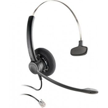 Plantronics Diadema Tipo Practica Monoaural SP11, Alámbrico, RJ-9, Negro