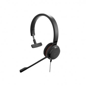 Jabra Monoaural con Micrófono Evolve 30, Alámbrico, 3.5mm/USB, Negro