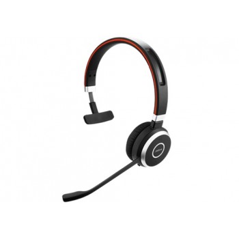 Jabra Monoaural Evolve 65 MS, Alámbrico/Inalámbrico, Bluetooh, Negro