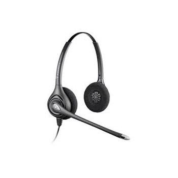 Plantronics Audífono HW261N SupraPlus Binaural Banda Ancha, Alámbrico, Gris