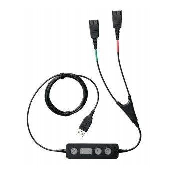 Jabra Cable Adaptador Link 265, USB Macho - 2x QD, Negro