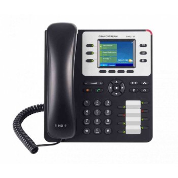 Grandstream Teléfono IP GXP2130 con Pantalla 2.8'', 3 Lineas, 4 Teclas Programables, Altavoz, Negro/Gris