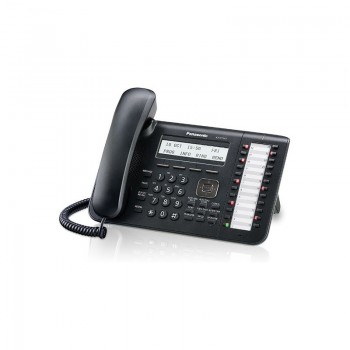 Panasonic Teléfono Alámbrico de 3 Líneas KX-DT543X-B, Altavoz, Negro