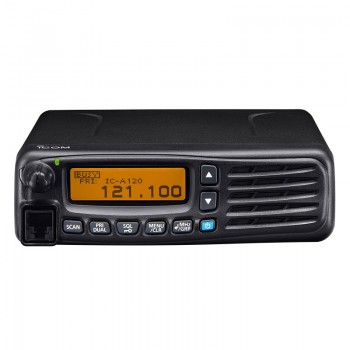 ICOM Radio Movil Aereo de 2 Vías IC-A120, 200 Canales, Negro