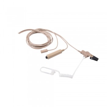 Otto Kit Auricular con Micrófono de Solapa para Radio V1-10709, Beige, para Motorola